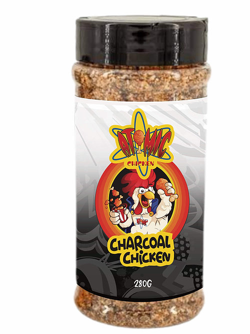 atomic chicken, charcoal chicken